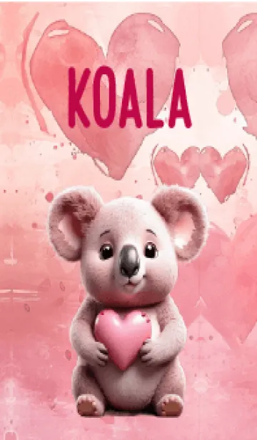 [LINE着せ替え] Simple Love You Pink Koala Theme (JP)の画像1