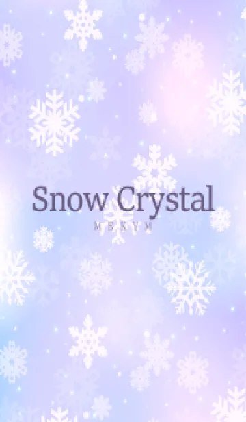 [LINE着せ替え] SnowCrystal-PURPLE 22の画像1