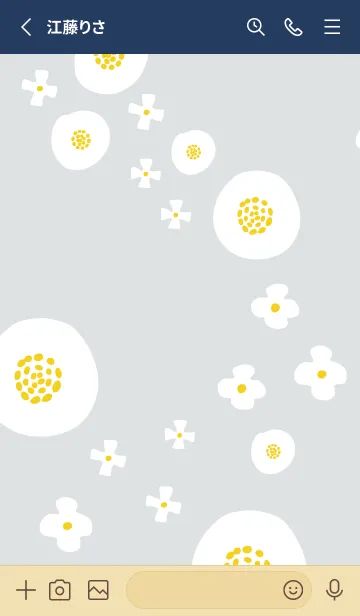 [LINE着せ替え] 3種の白い花25の画像2