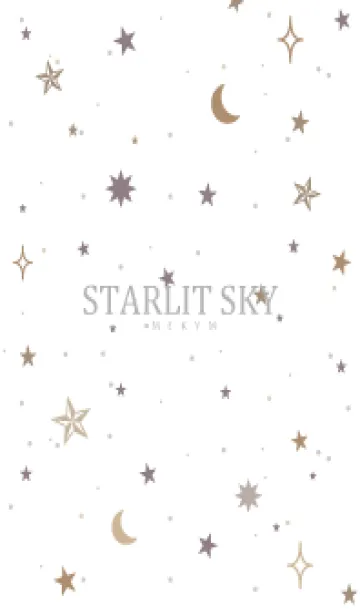 [LINE着せ替え] SIMPLE STARLIT SKY WHITE - MEKYM 32の画像1