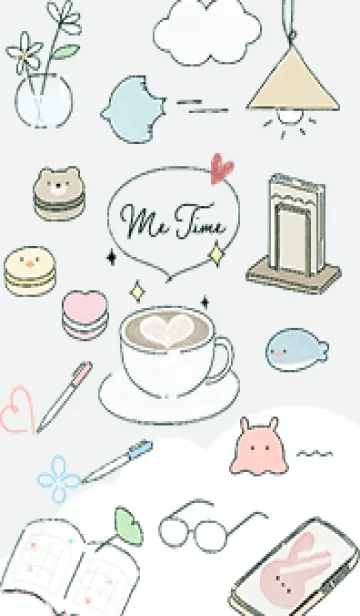 [LINE着せ替え] bluegreen♡Me Time06_1の画像1