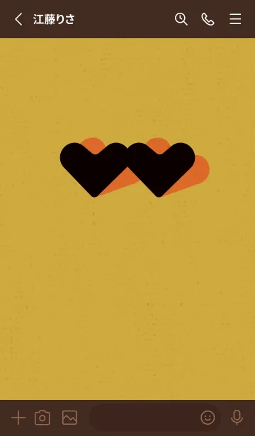 [LINE着せ替え] 2ハートのきせかえ キツネの画像2