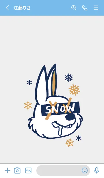 [LINE着せ替え] スノーラビット .70の画像2