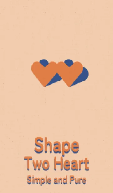 [LINE着せ替え] 2ハートのきせかえ オレンジベージュの画像1