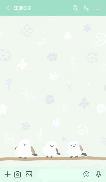 [LINE着せ替え] シマエナガ 冬模様10の画像2