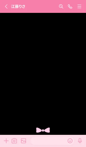 [LINE着せ替え] BORDER & RIBBON -Pink Ribbon 24-の画像2