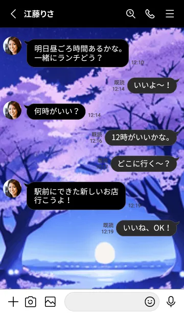 [LINE着せ替え] 冬のサクラ #CIIaZ22。の画像3