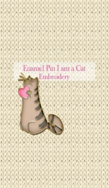 [LINE着せ替え] I am a Cat Enamel Pin & Embroidery 49の画像1