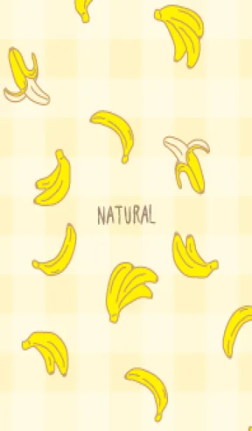 [LINE着せ替え] バナナ チェック柄16の画像1