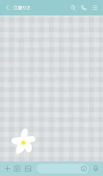 [LINE着せ替え] 白い花 ナチュラル5の画像2