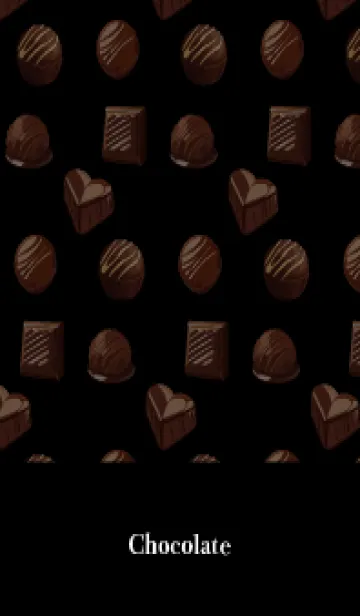 [LINE着せ替え] chocolate on black JPの画像1