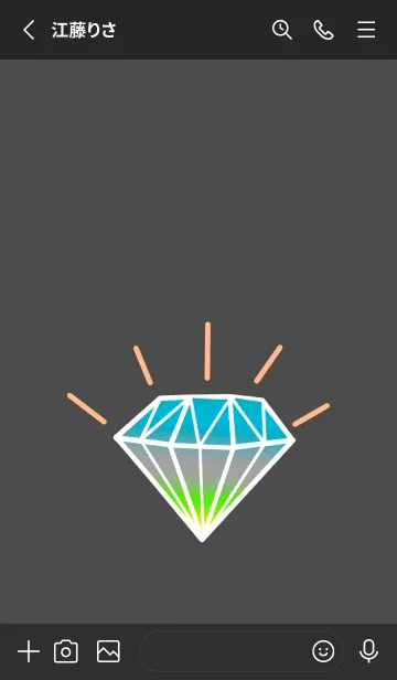 [LINE着せ替え] グラデーション ダイヤモンド .157の画像2