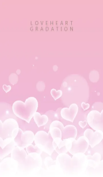 [LINE着せ替え] LOVE HEART GRADATION Pink&White 22の画像1