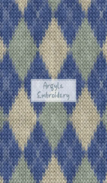 [LINE着せ替え] Argyle Embroidery 32の画像1