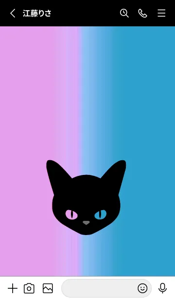 [LINE着せ替え] ブラック キャット 261の画像2