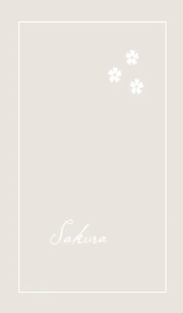 [LINE着せ替え] beige/シンプルな桜02_1の画像1