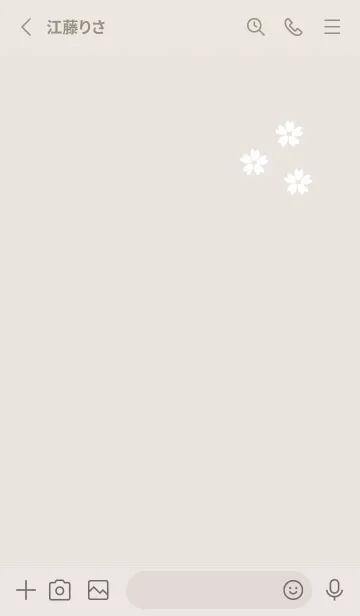 [LINE着せ替え] beige/シンプルな桜02_1の画像2