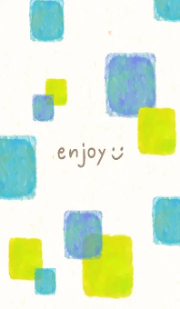 [LINE着せ替え] 水彩 四角 3色 29の画像1