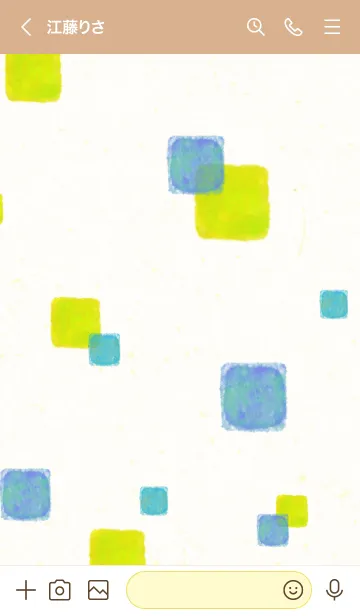[LINE着せ替え] 水彩 四角 3色 29の画像2