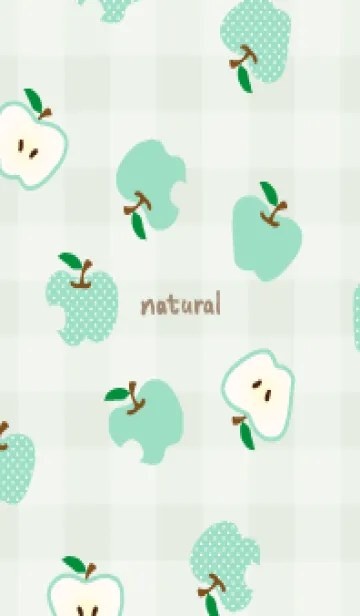 [LINE着せ替え] りんご チェック柄13の画像1