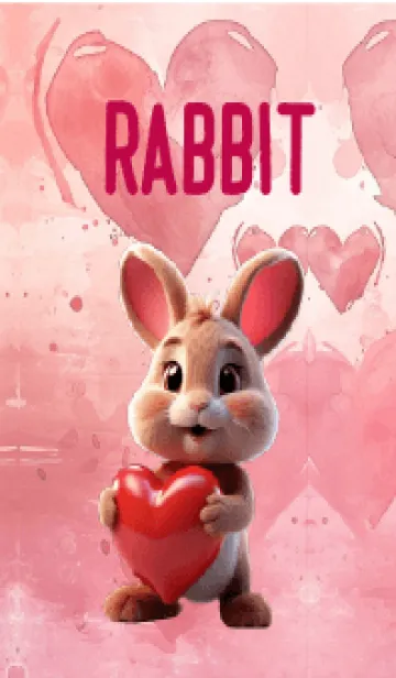 [LINE着せ替え] Simple Love You Rabbit Theme (JP)の画像1