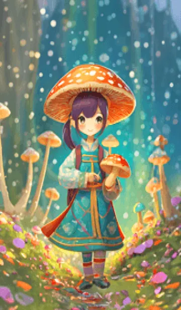 [LINE着せ替え] mushroom girl02_JPの画像1