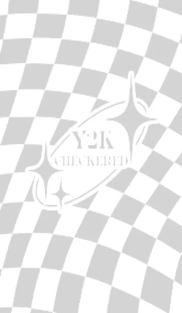 [LINE着せ替え] ✦ Y2K CHECKERED ✦ 04 GRAY 1 ✦の画像1