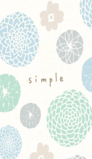 [LINE着せ替え] 和鞠 ベージュ花19の画像1