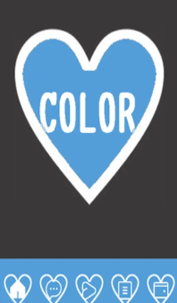 [LINE着せ替え] blue color F55の画像1