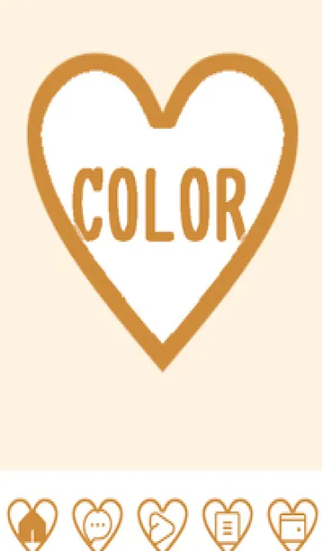 [LINE着せ替え] brown color F54の画像1