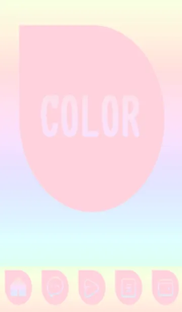 [LINE着せ替え] pink color rainbow J08の画像1