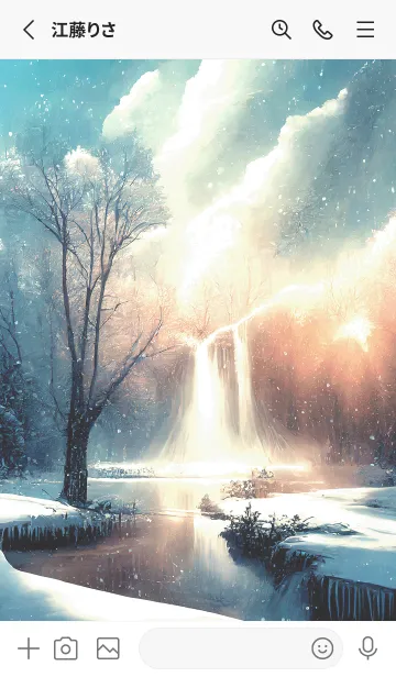 [LINE着せ替え] 優美な冬の風景の着せかえ(Winter-2518)の画像2