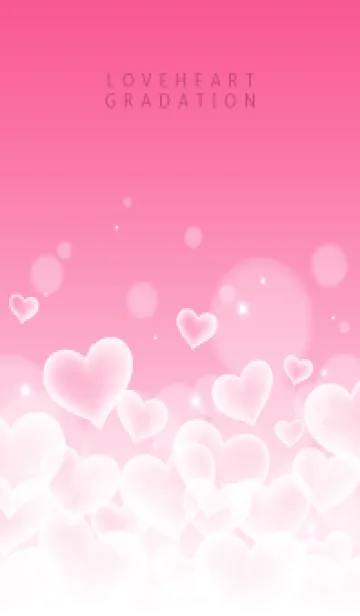 [LINE着せ替え] LOVE HEART GRADATION Vividpink&White 10の画像1