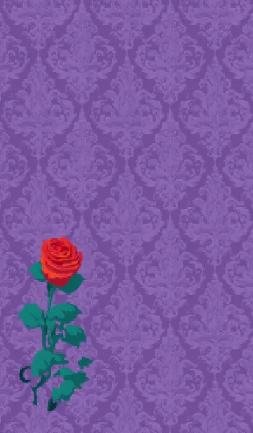 [LINE着せ替え] purple 薔薇と洋風模様の画像1