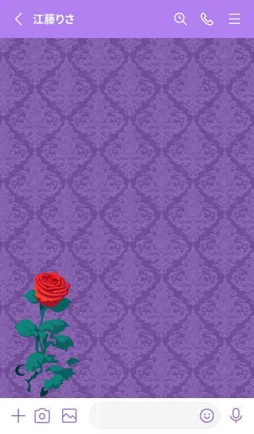 [LINE着せ替え] purple 薔薇と洋風模様の画像2