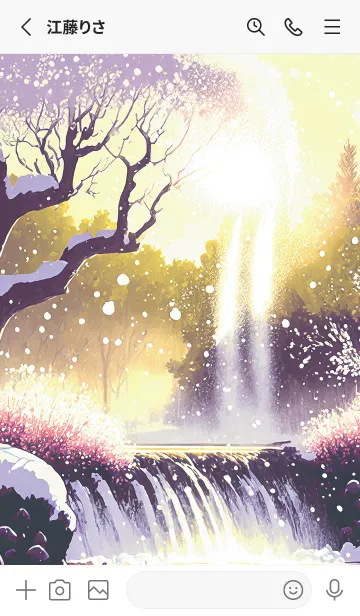 [LINE着せ替え] 優美な冬の風景の着せかえ(Winter-2522)の画像2