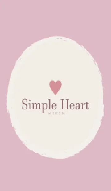 [LINE着せ替え] Simple Heart Dusky Pink-NATURAL 5の画像1