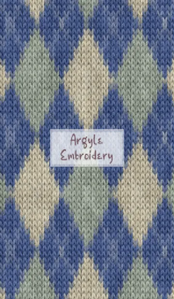[LINE着せ替え] Argyle Embroidery 33の画像1