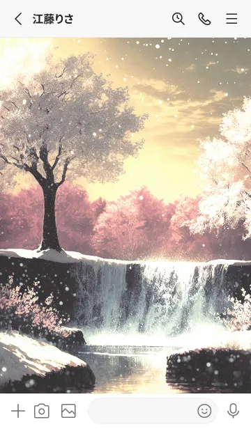 [LINE着せ替え] 優美な冬の風景の着せかえ(Winter-2528)の画像2