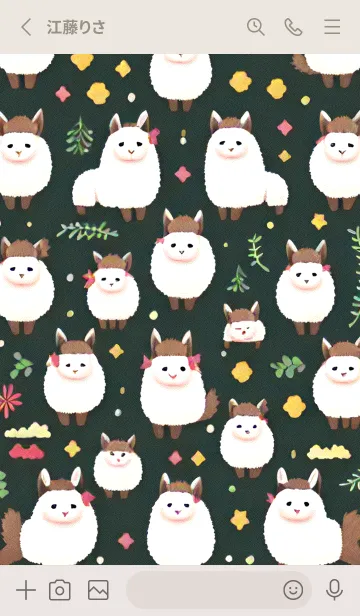 [LINE着せ替え] 幸せなアルパカ 28の画像2