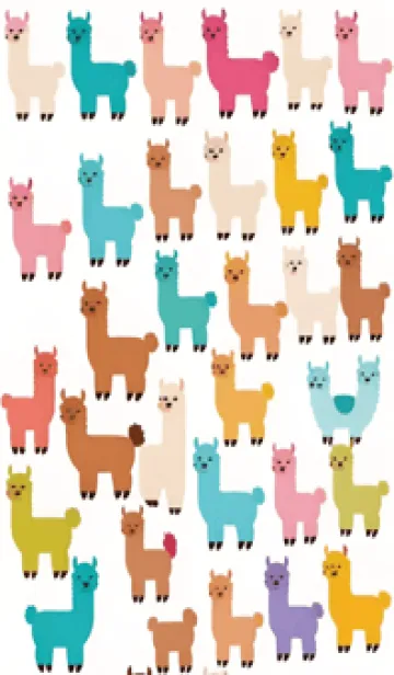 [LINE着せ替え] 幸せなアルパカ 20の画像1