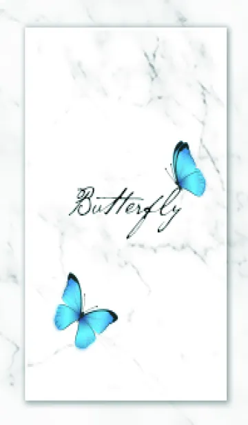 [LINE着せ替え] bluegreen blue butterfly04_1の画像1