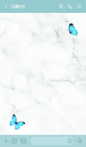 [LINE着せ替え] bluegreen blue butterfly04_1の画像2