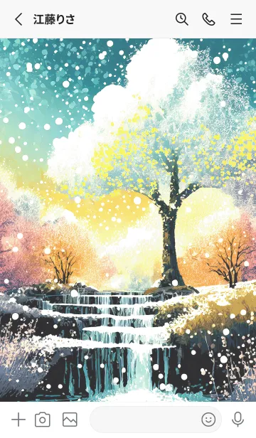 [LINE着せ替え] 優美な冬の風景の着せかえ(Winter-2532)の画像2