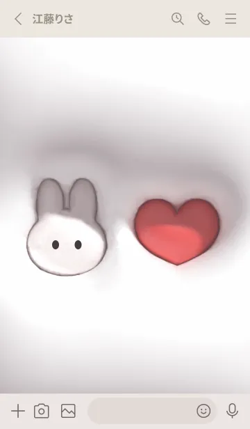 [LINE着せ替え] Greige♡恋してるウサギ02_1の画像2