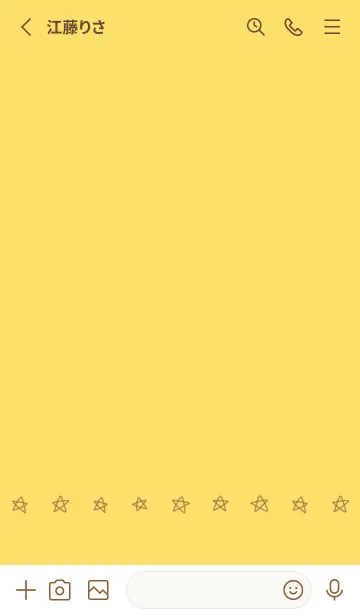 [LINE着せ替え] 星のらくがき(yellow06)の画像2
