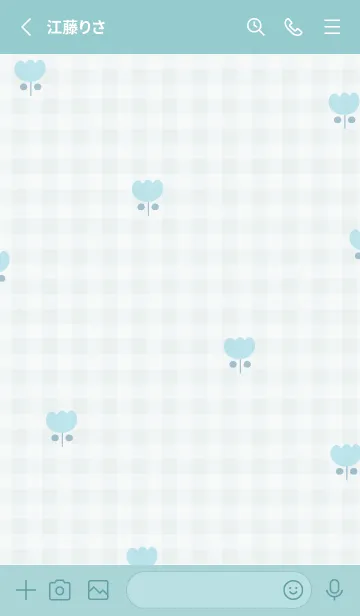 [LINE着せ替え] bluegreenナチュラルなチューリップ06_1の画像2