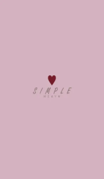 [LINE着せ替え] DUSKY PINK BROWN - SIMPLE HEART - 25の画像1