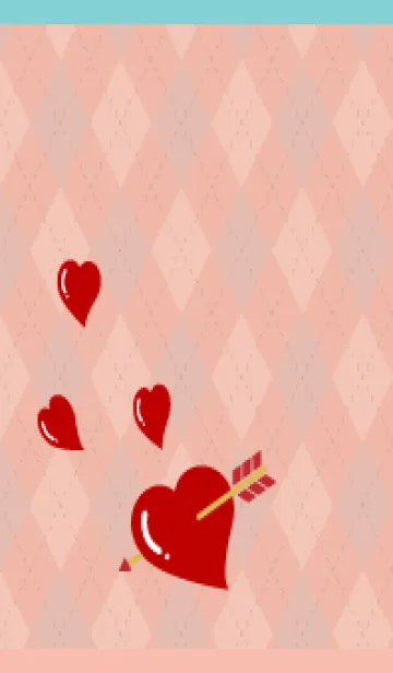 [LINE着せ替え] ズキュン ピンクと水色の画像1