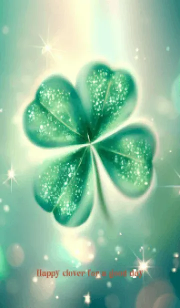[LINE着せ替え] Happy clover-Green-75の画像1